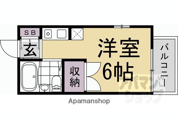 リベール(1K/2階)の間取り写真