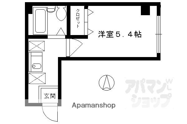 バインオーク METS(1K/4階)の間取り写真