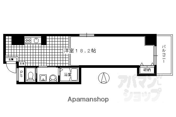 リンツ御池(ワンルーム/8階)の間取り写真