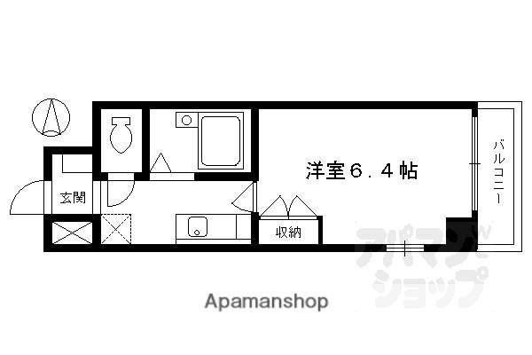 CASA VERDE 寺町二条(1K/9階)の間取り写真