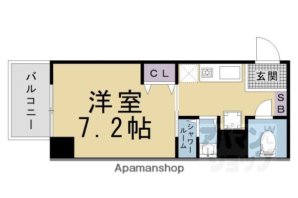 四条敷島ビル(1K/3階)の間取り写真