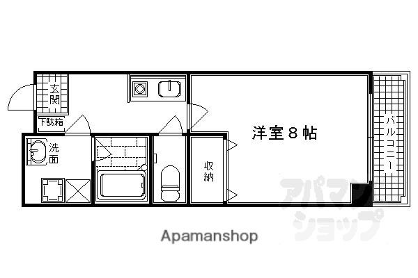 コージーハイツ大宮(1K/8階)の間取り写真