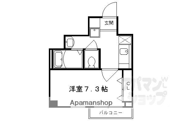 アスヴェル京都市役所前(1K/5階)の間取り写真