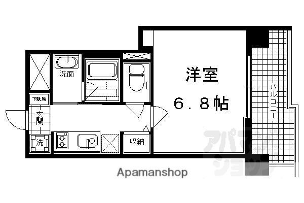 アスヴェル京都堀川高辻(1K/3階)の間取り写真