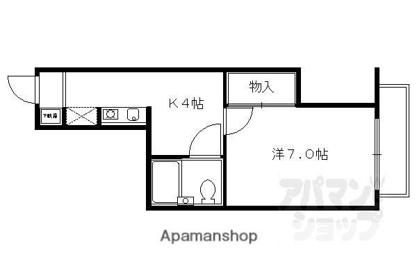 ラフォーレ堺町(ワンルーム/3階)の間取り写真
