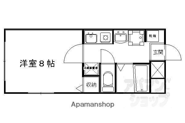 TSコート(1K/5階)の間取り写真