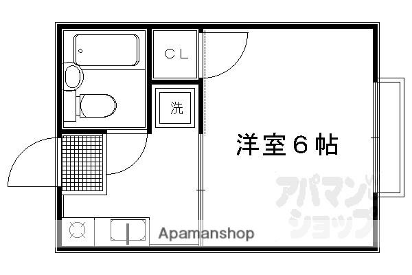 シティハイム常盤井(1K/2階)の間取り写真