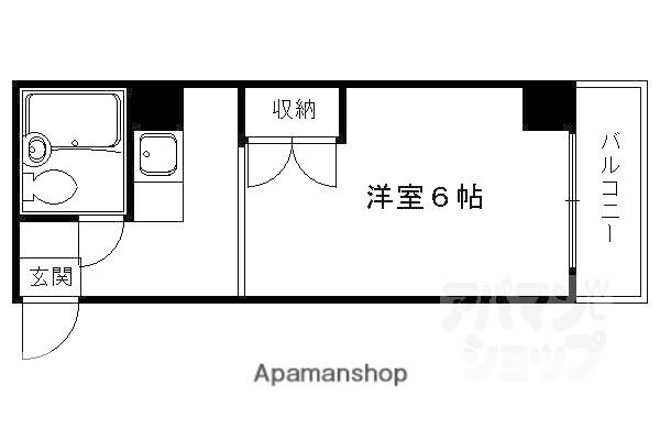 ファーストコート御所室町(1K/9階)の間取り写真