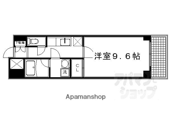 ヴァンイースト/ウエスト(1K/5階)の間取り写真