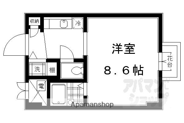 グランドパレス堀川パートII(1K/7階)の間取り写真