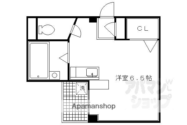 シマダマンション(ワンルーム/2階)の間取り写真