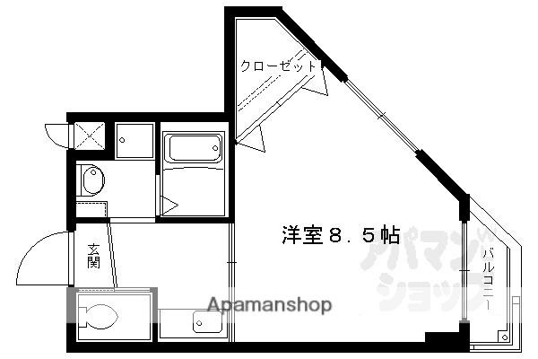 バームブーフ(1K/3階)の間取り写真