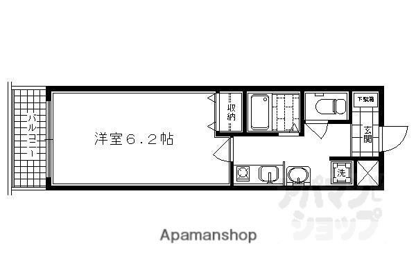 シカタシスビルディング(1K/5階)の間取り写真