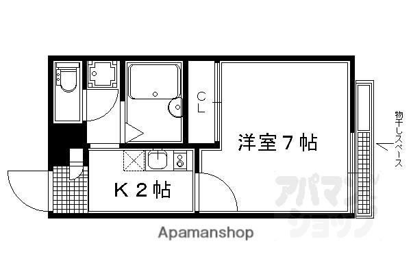 レオパレス宝ヶ池(1K/1階)の間取り写真