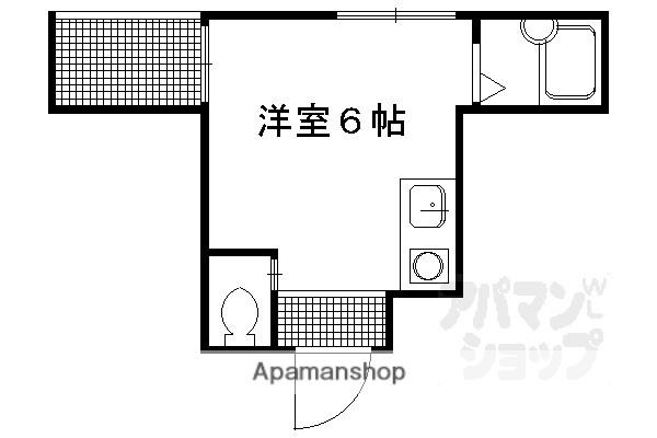 イクスピリオド京都河原町(ワンルーム/5階)の間取り写真