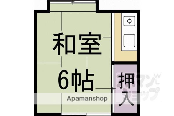 プチハウス等持院(ワンルーム/2階)の間取り写真