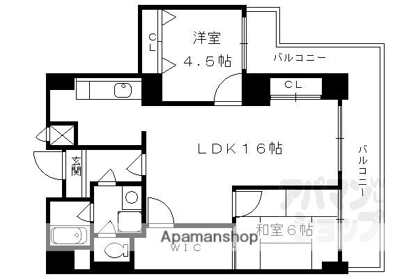 MUROMACHI PLACE(2LDK/5階)の間取り写真