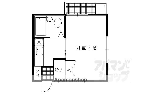 ビバ芦山寺(1K/1階)の間取り写真