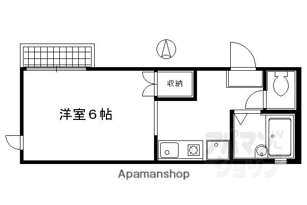 パフィオ聖護院(1K/1階)の間取り写真
