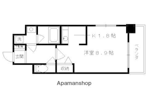 アスヴェル京都東寺前(1K/2階)の間取り写真