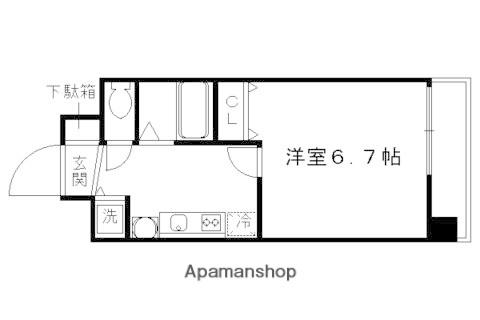 スワンズ京都五条大宮(1K/5階)の間取り写真