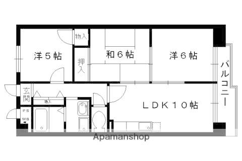 サニークレスト祥山(3LDK/7階)の間取り写真