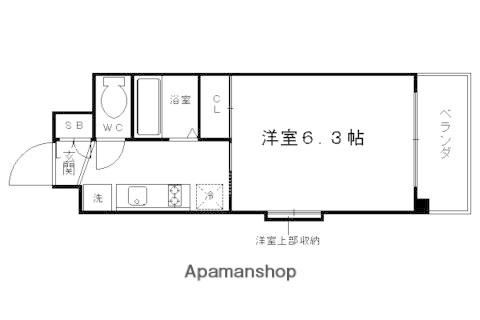 アクアプレイス京都東寺(1K/5階)の間取り写真