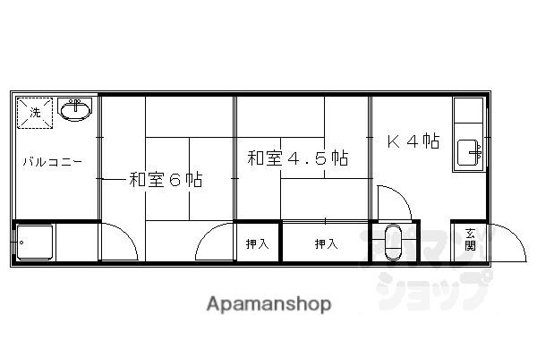 愛宕マンション(2K/2階)の間取り写真