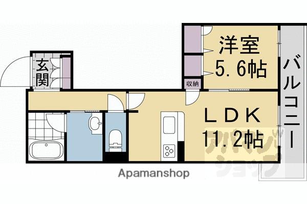 クオレール はな(1LDK/3階)の間取り写真