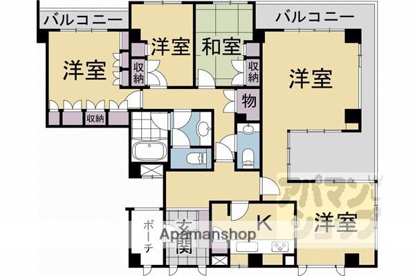 アステシオ清和院(3LDK/3階)の間取り写真