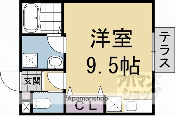 ヴァンキャトル(ワンルーム/1階)の間取り写真