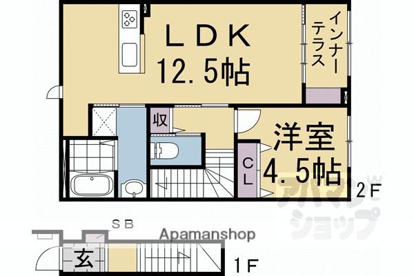 セレーネ(1LDK/2階)の間取り写真