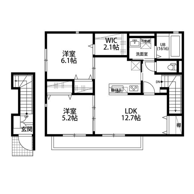 アムール京都梅小路(2LDK/2階)の間取り写真