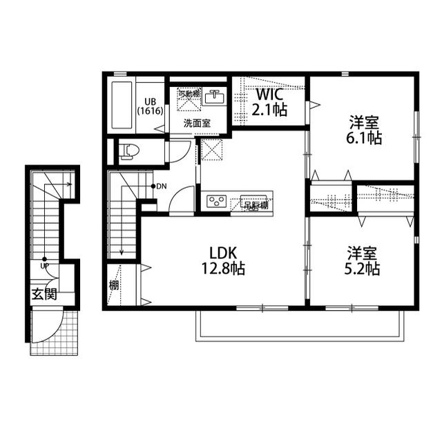 アムール京都梅小路(2LDK/2階)の間取り写真