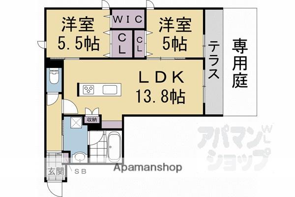 SORAIRO HILLS 空彩ヒルズ(2LDK/2階)の間取り写真