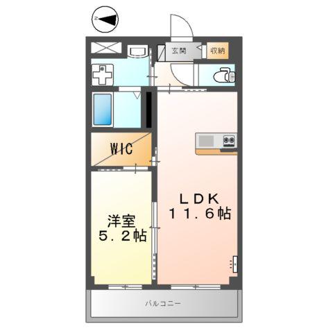 リバーレジェンド3(1LDK/2階)の間取り写真
