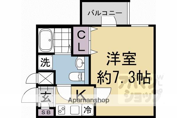 D.CLAREST CREST TAPP 二条(1K/4階)の間取り写真