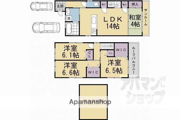 京都市烏丸線 北大路駅 徒歩6分 2階建 築11年(4SLDK)の間取り写真