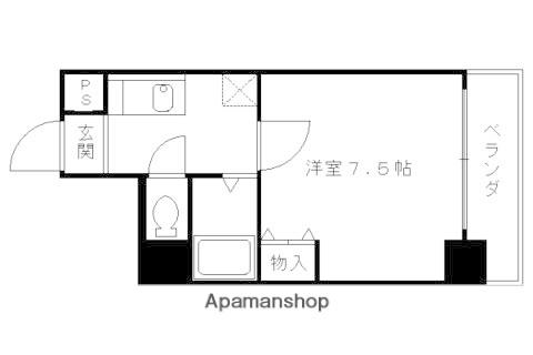 エリーフラッツ西洞院(1K/4階)の間取り写真