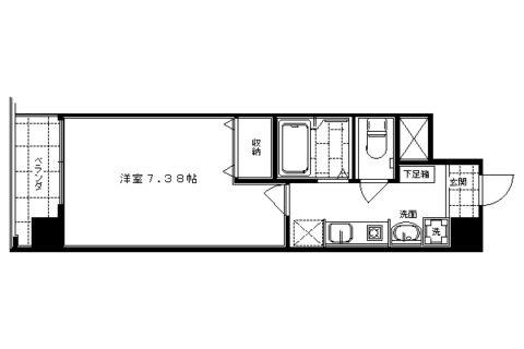 五条高倉VIVRE2(1K/7階)の間取り写真