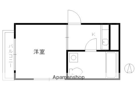 ベルメゾン堀川(1K/3階)の間取り写真