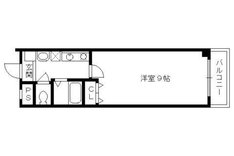 ポポラーレ御池(1K/2階)の間取り写真