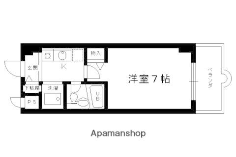 パラドール西院PART-II(1K/2階)の間取り写真