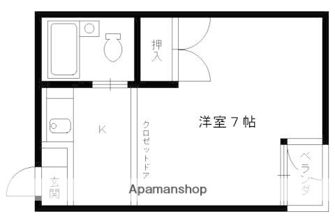 エフワンビル(1K/2階)の間取り写真