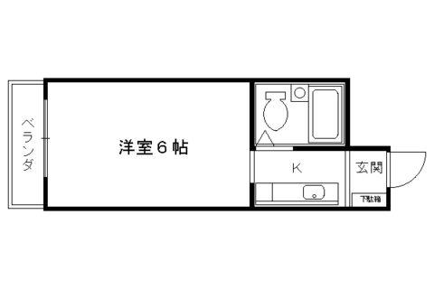 プランニングバンクビル梅津(1K/3階)の間取り写真