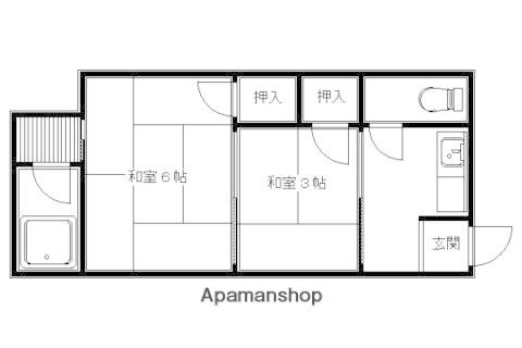 第ニ北村マンション(2K/2階)の間取り写真