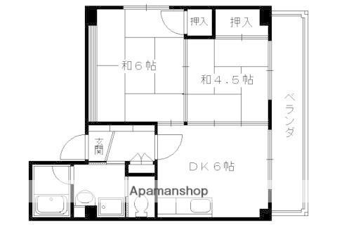 エントピア車折(2DK/2階)の間取り写真