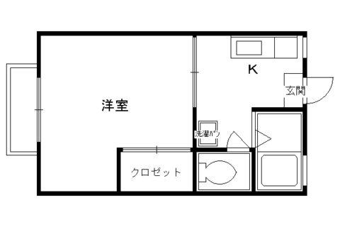 グリーン ハイツ(1K/2階)の間取り写真