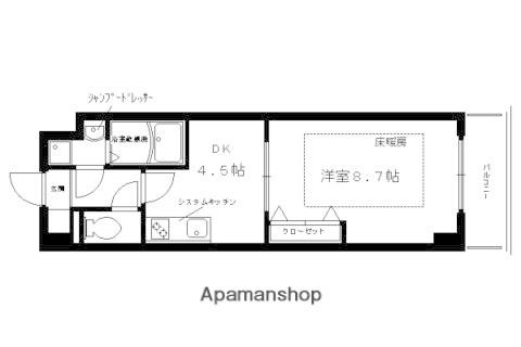 織 花 舘(1DK/2階)の間取り写真