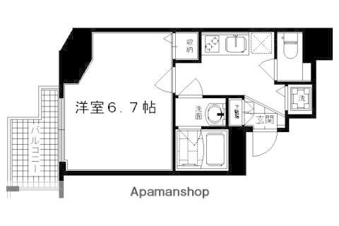 アスヴェル京都西京極(1K/9階)の間取り写真